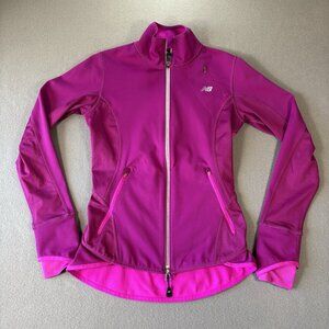 New Balance NB Heat Running Jacket Womens XS Vented Thumb Holes Activewear Trail